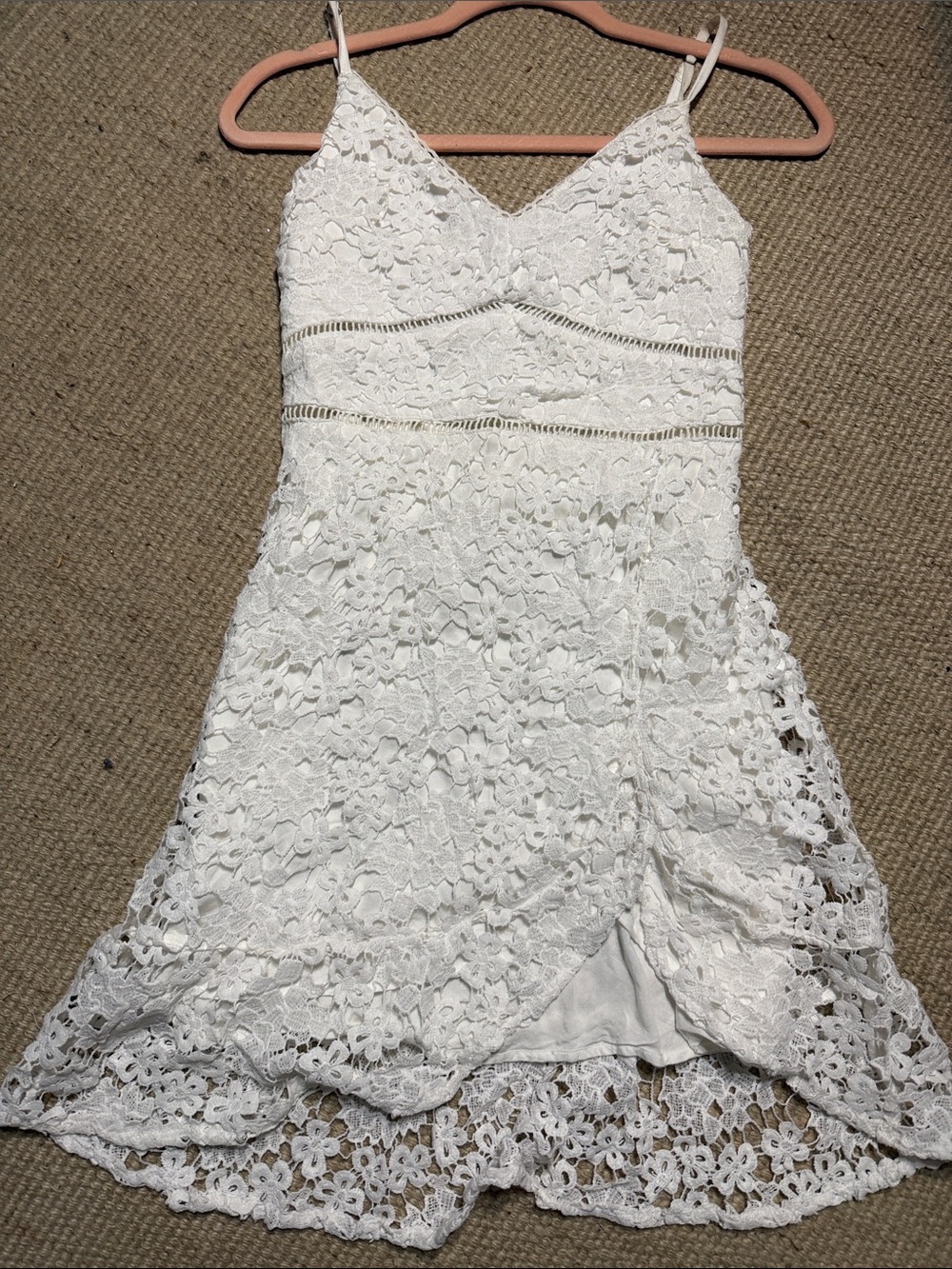Abercrombie & Fitch White Lace Mini Dress